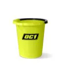 OC1 Bucket 5 l — yellow plastic bucket with handle for washing and organising motorcycle and bicycle accessories
