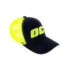 OC1 Lime Cap trucker hat, side view, energetic lime colour and sporty trucker design