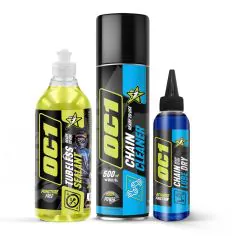 OC1 Drivetrain Bundle – Tubeless Sealant, Chain Lube Dry, Chain Cleaner