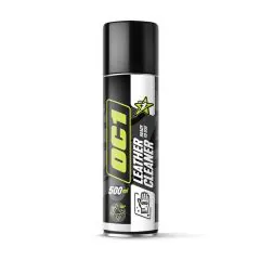 OC1 Leather Cleaner 500 ml aerosol — professional motorcycle leather cleaning and protection product with olive oil soap
