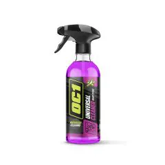 OC1 Universal Cleaner 0.45 l in purple bottle with atomizer – waterless universal cleaner for motorcycle and bicycle helmets, visors, and fairings
